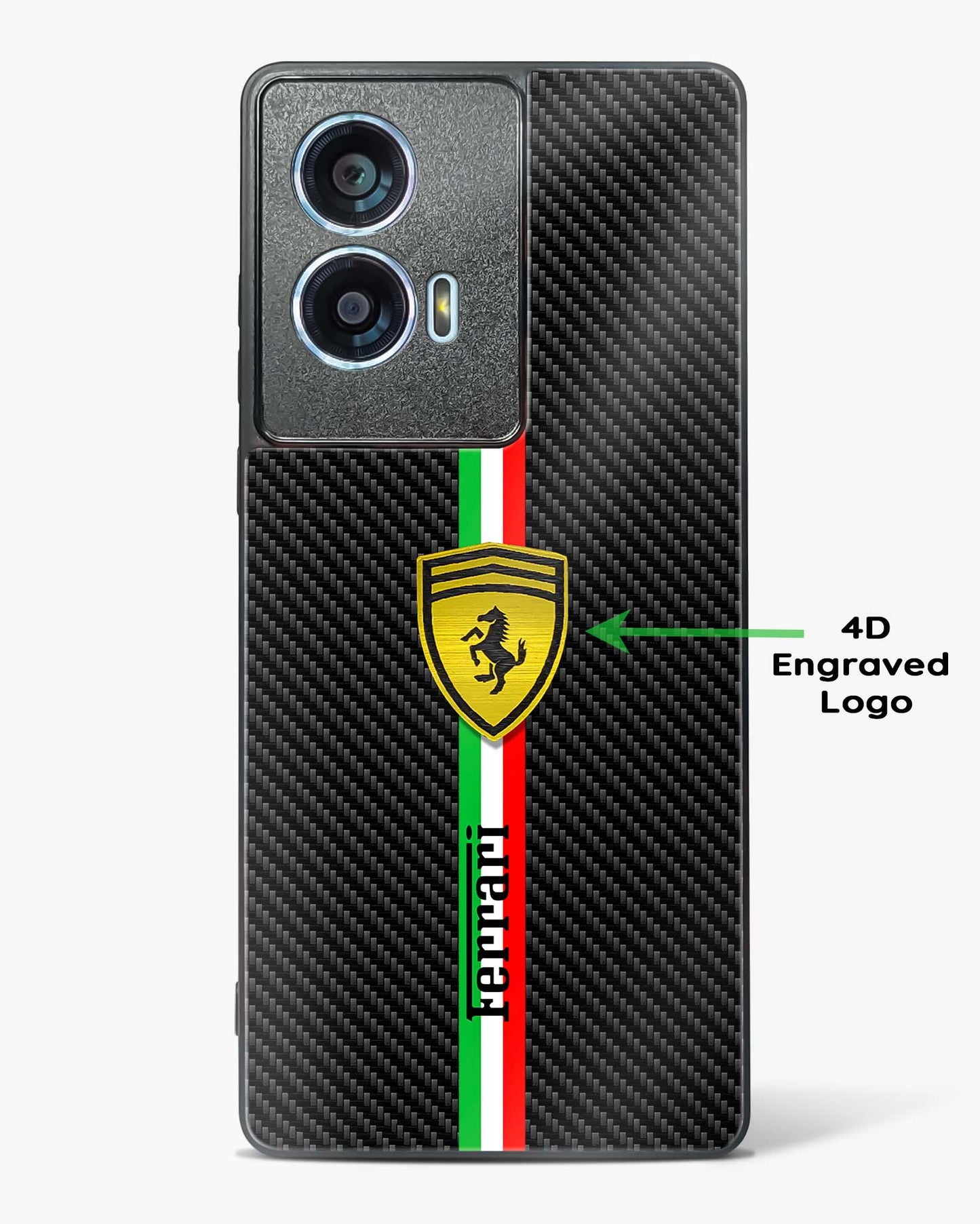 4D Cool Racing Logo Glass Phone Case-Motorola Edge 50 Fusion