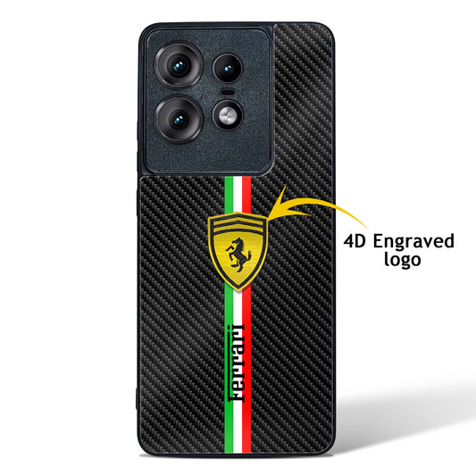 4D Cool Racing Logo Glass Phone Case-Motorola Edge 50 Pro