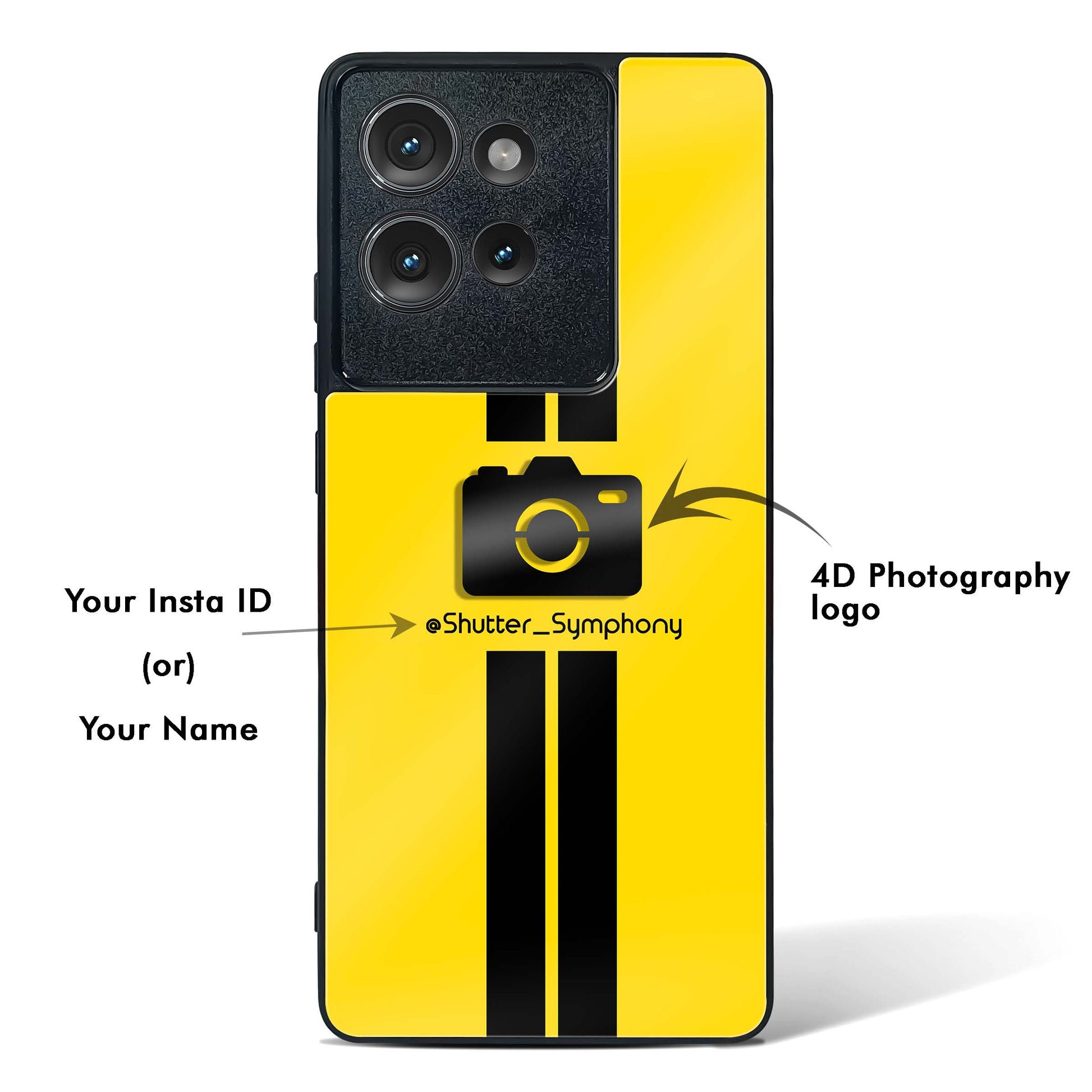 4D Photography Logo Glass Phone Case-Motorola Edge 50