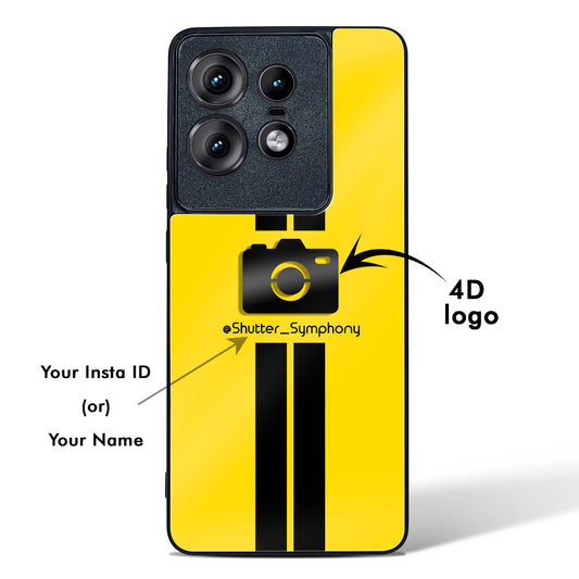 4D Photography Logo Glass Phone Case-Motorola Edge 50 Pro