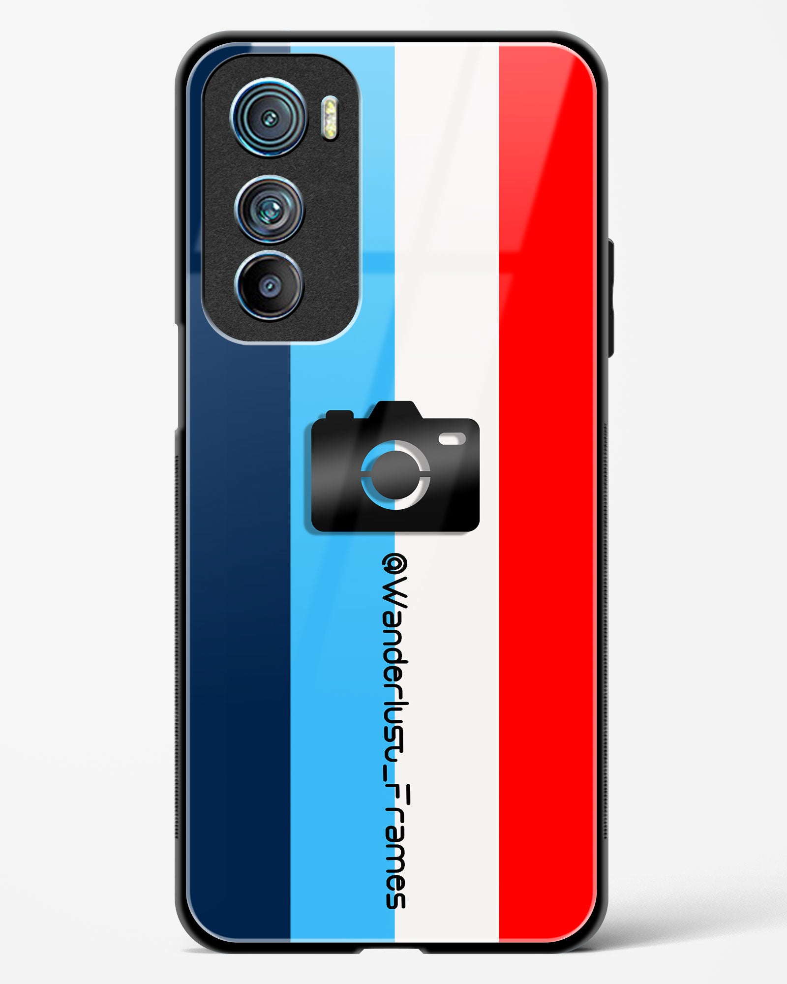 4D Photography Logo Stripes Glass Phone Case-Motorola Edge 30
