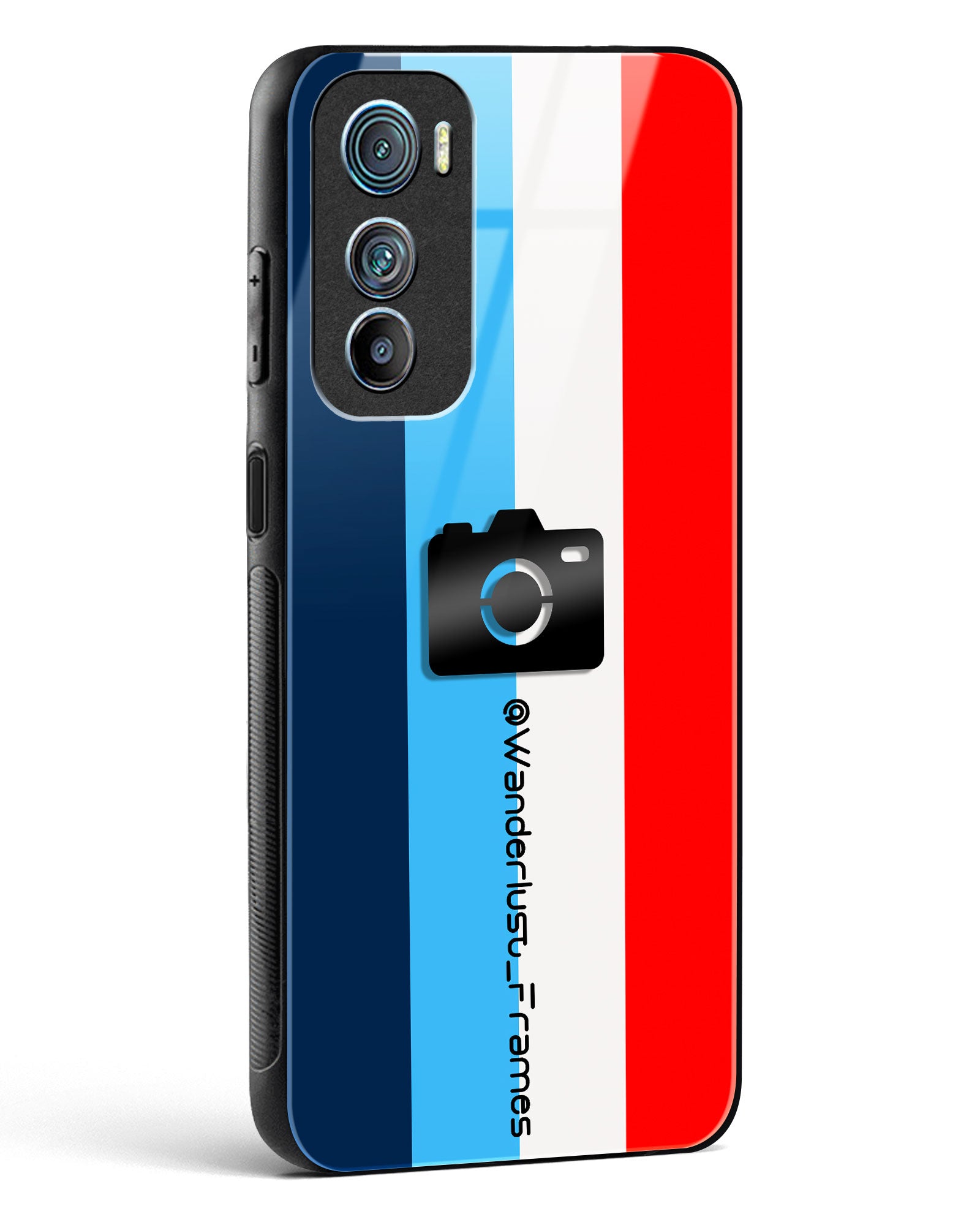 4D Photography Logo Stripes Glass Phone Case-Motorola Edge 30