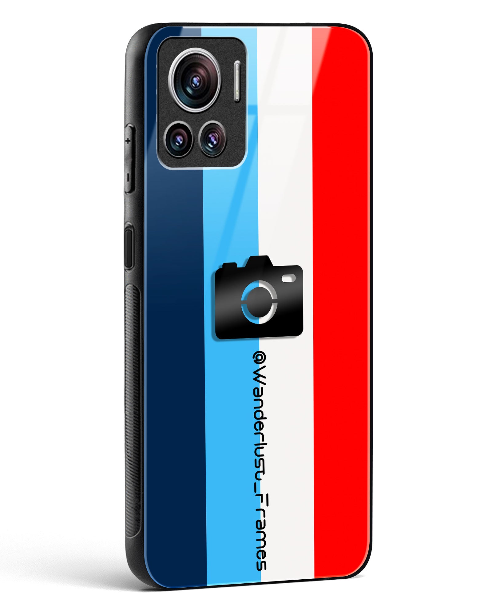 4D Photography Logo Stripes Glass Phone Case-Motorola Edge 30 Ultra
