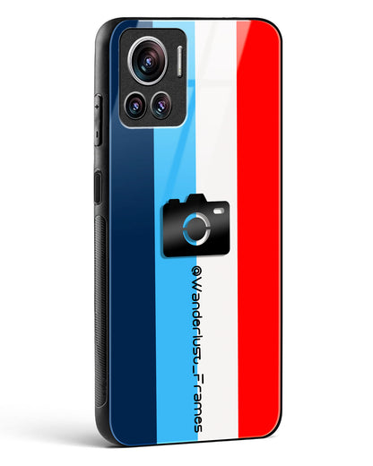 4D Photography Logo Stripes Glass Phone Case-Motorola Edge 30 Ultra