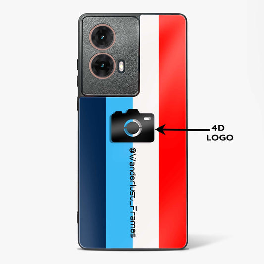 4D Photography  Logo Stripes Glass Phone Case-Moto G85 5G