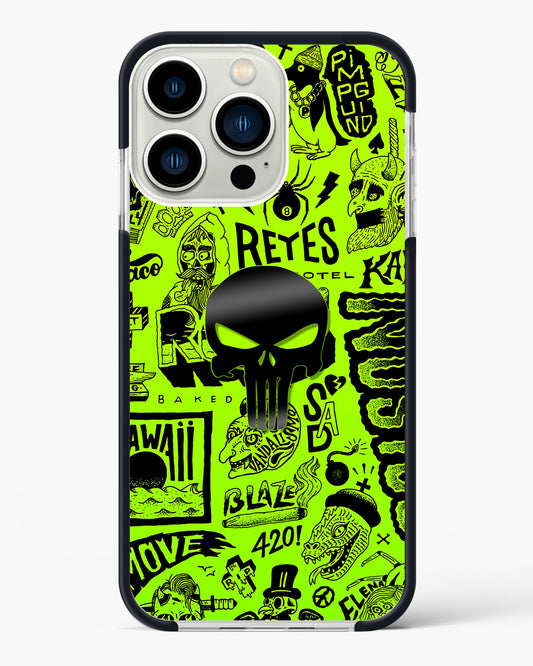 4D Skull Logo Graffiti Impact Drop Protection Case