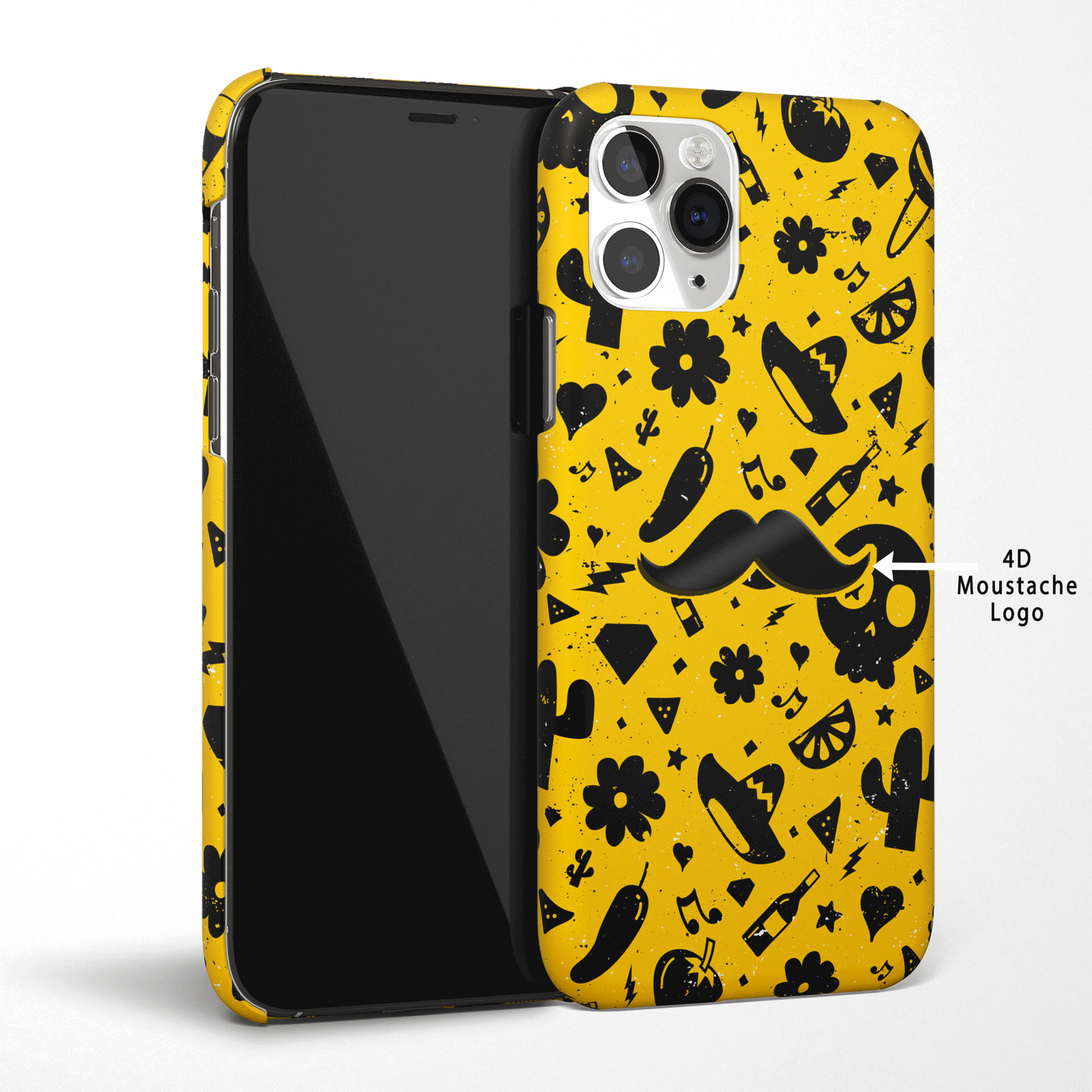 4D Moustache Mexican Doodles Matte Case -  - MW Stuffs - 