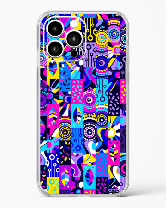 Abstract Fusion Colorful Clear Silicone Case