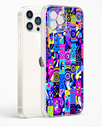 Abstract Fusion Colorful Clear Silicone Case