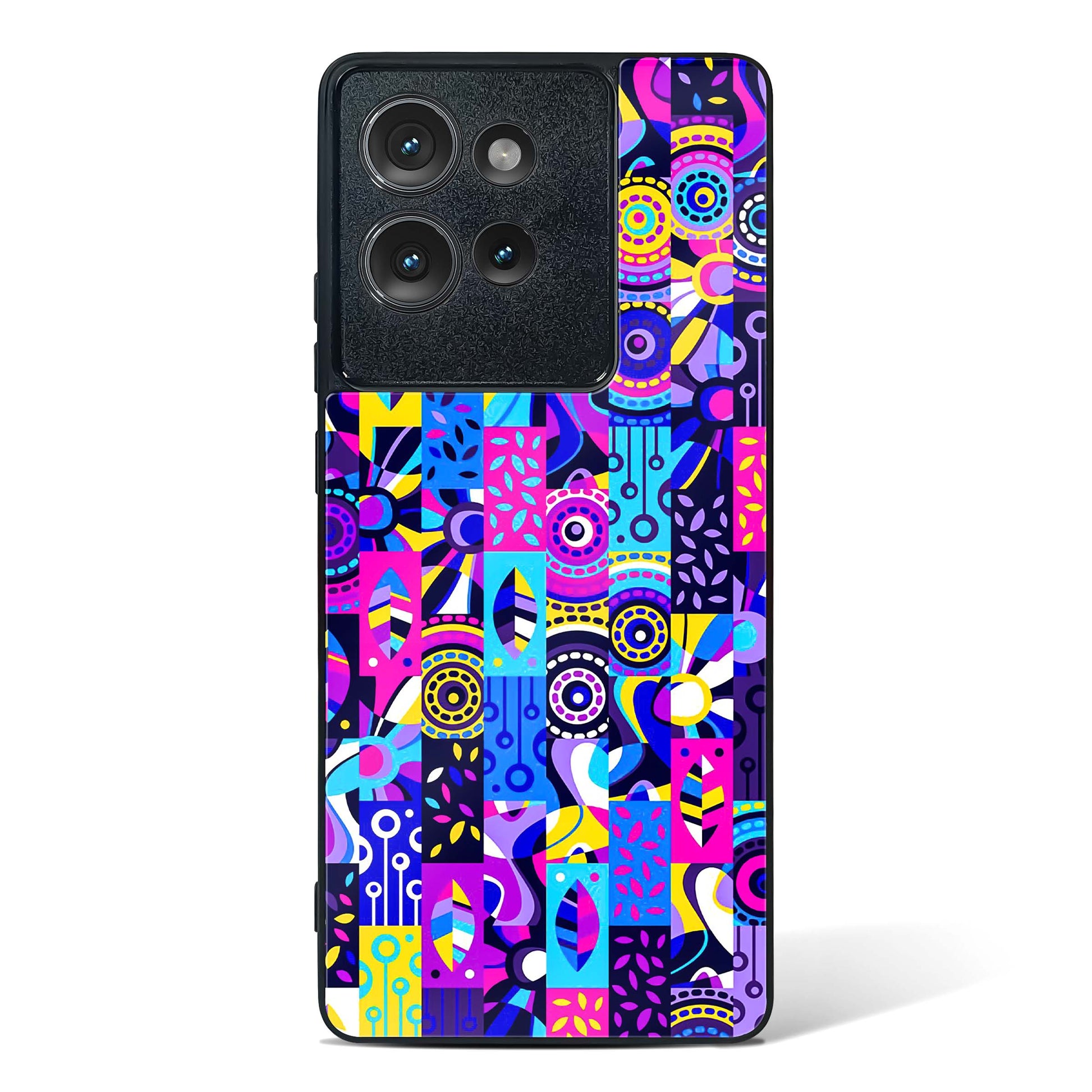 Abstract Fusion Colorful Glass Phone Case--Motorola Edge 50