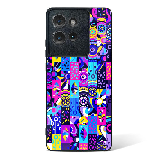 Abstract Fusion Colorful Glass Phone Case--Motorola Edge 50