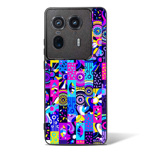 Abstract Fusion Colorful Glass Phone Case--Motorola Edge 50 Ultra