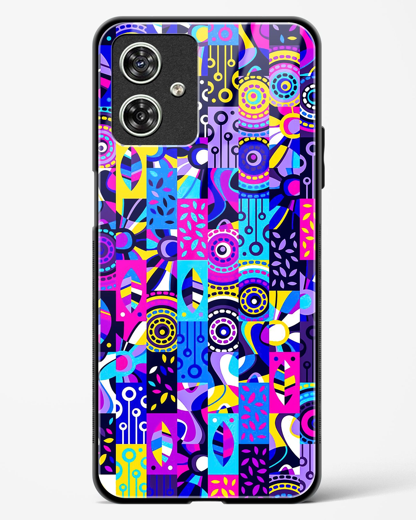 Abstract Fusion Colorful Glass Phone Case-Moto G54 5G