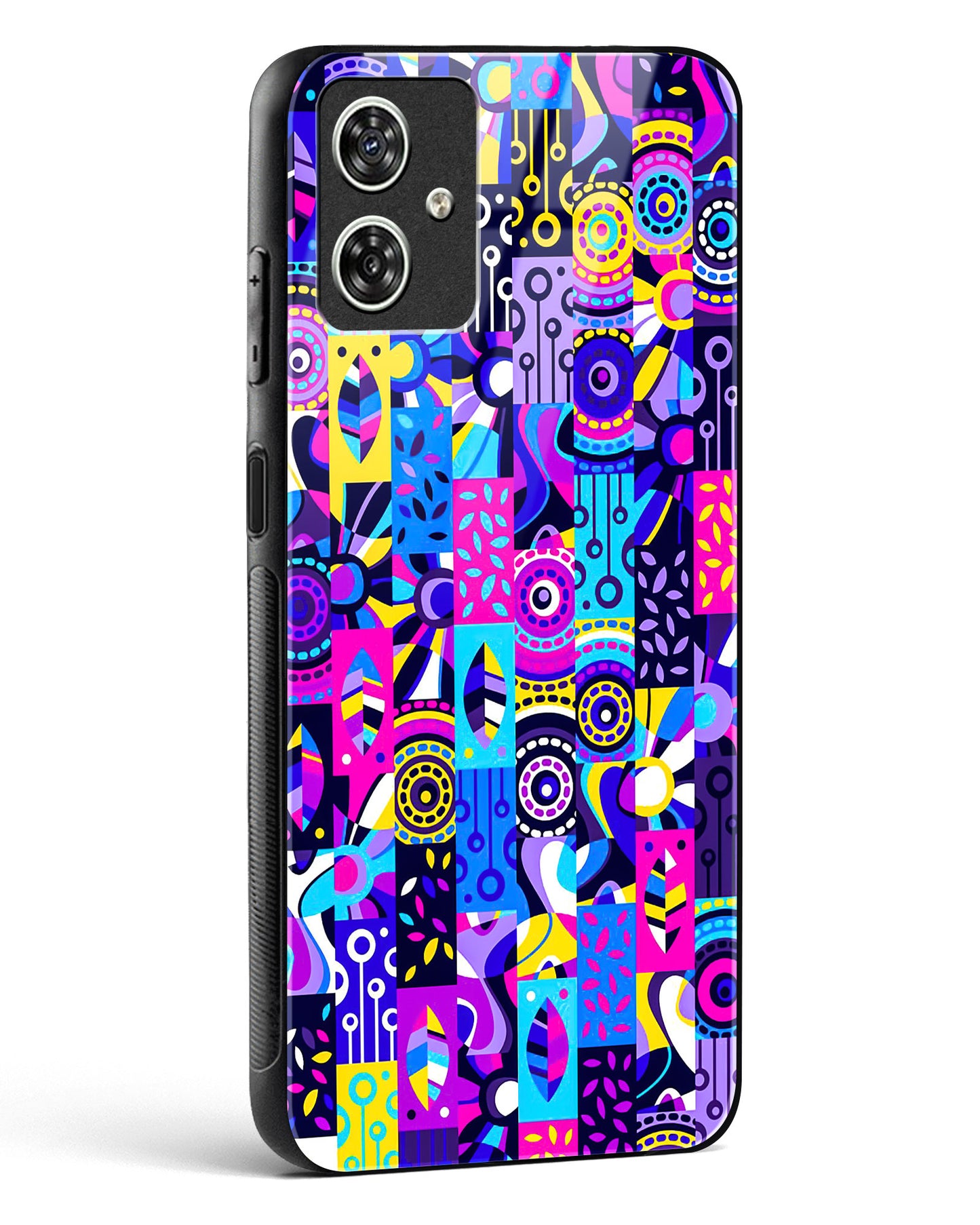 Abstract Fusion Colorful Glass Phone Case-Moto G54 5G