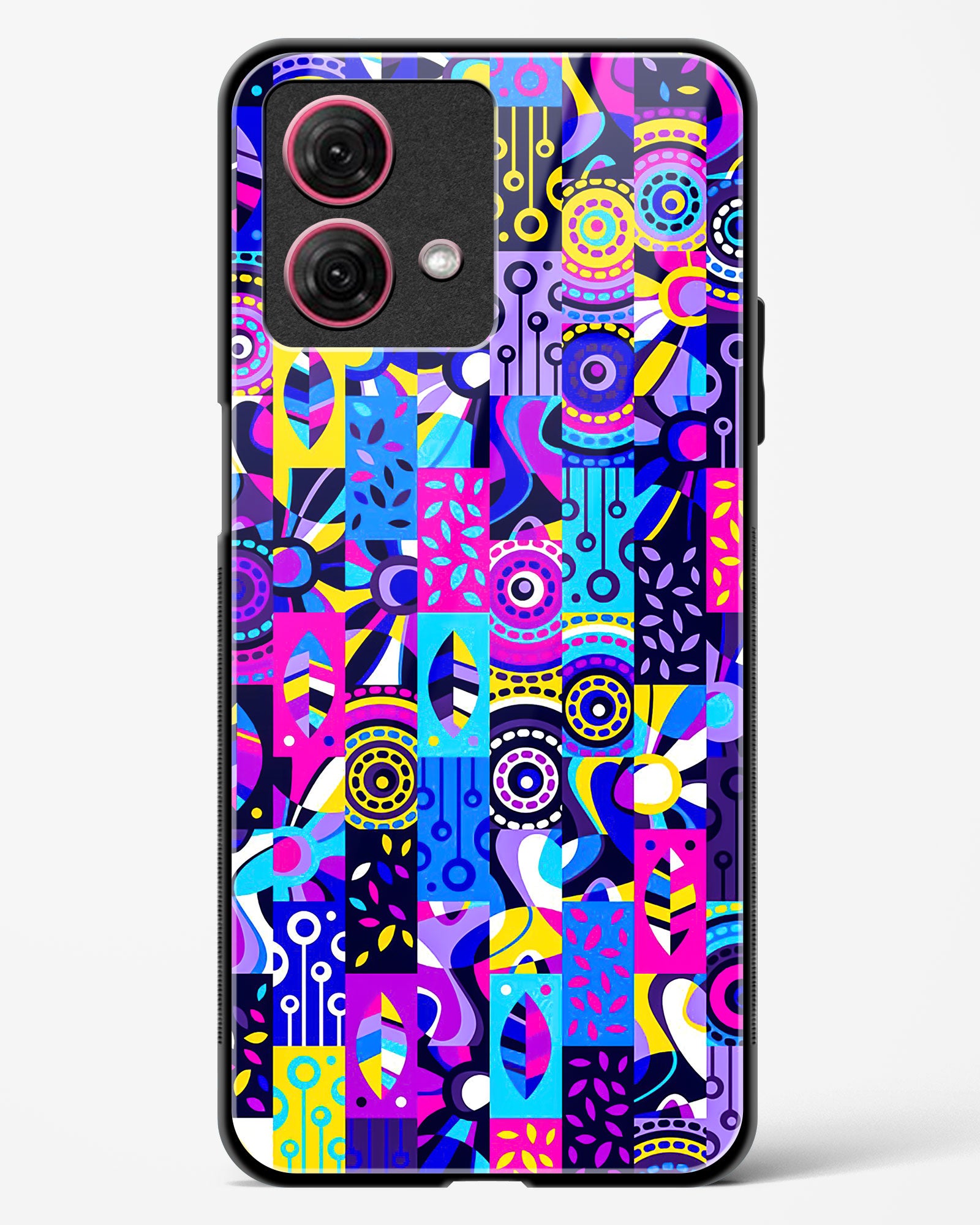 Abstract Fusion Colorful Glass Phone Case-Moto G84 5G