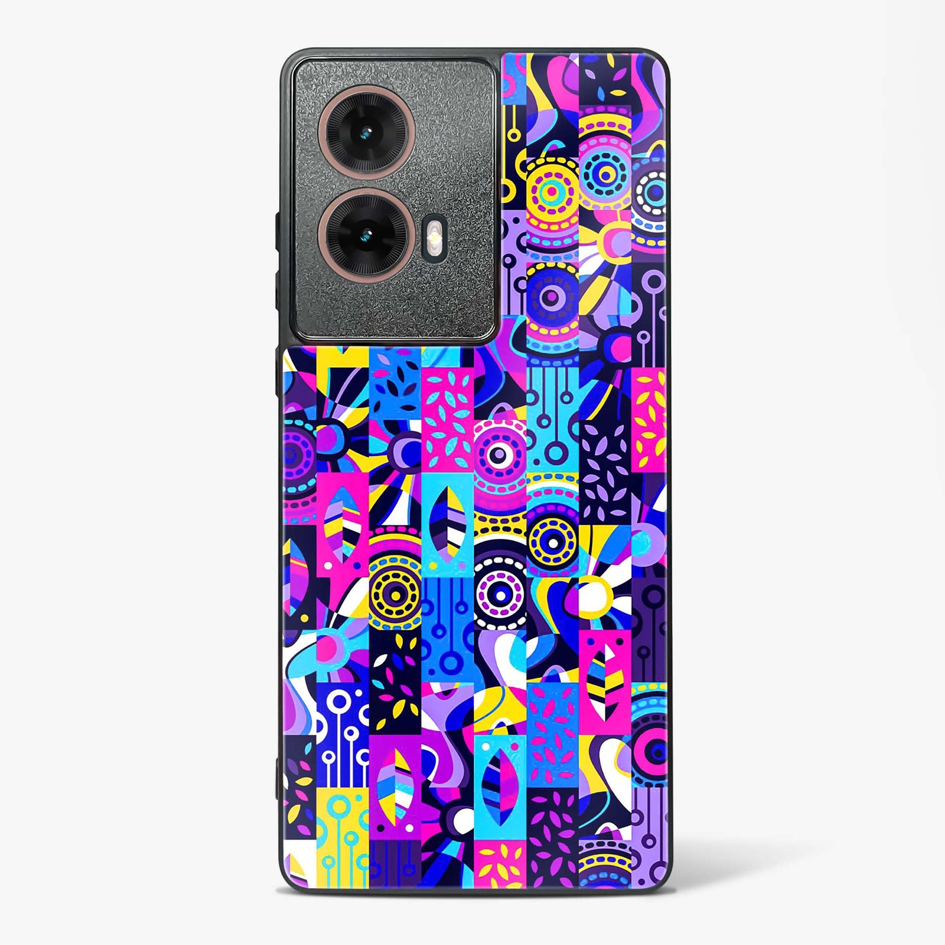 Abstract Fusion Colorful Glass Phone Case-Moto G85 5G