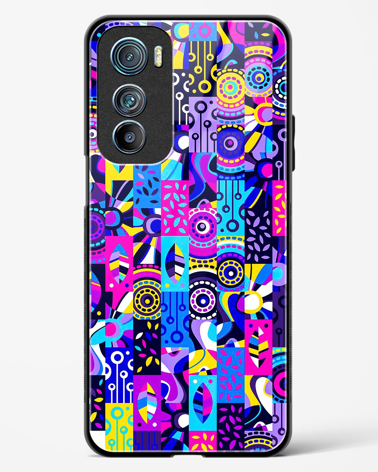 Abstract Fusion Colorful Glass Phone Case-Motorola Edge 30