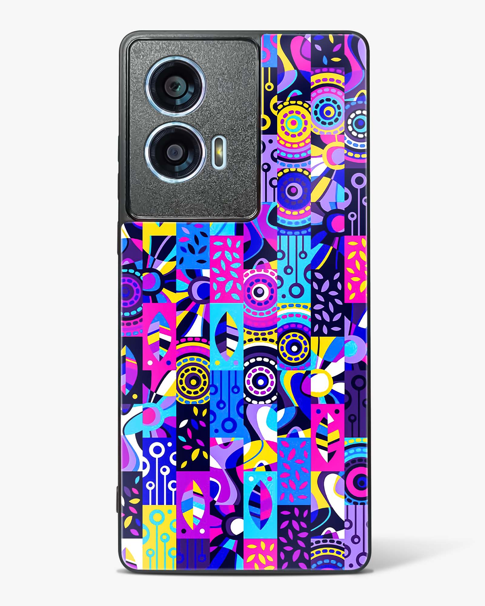 Abstract Fusion Colorful Glass Phone Case-Motorola Edge 50 Fusion