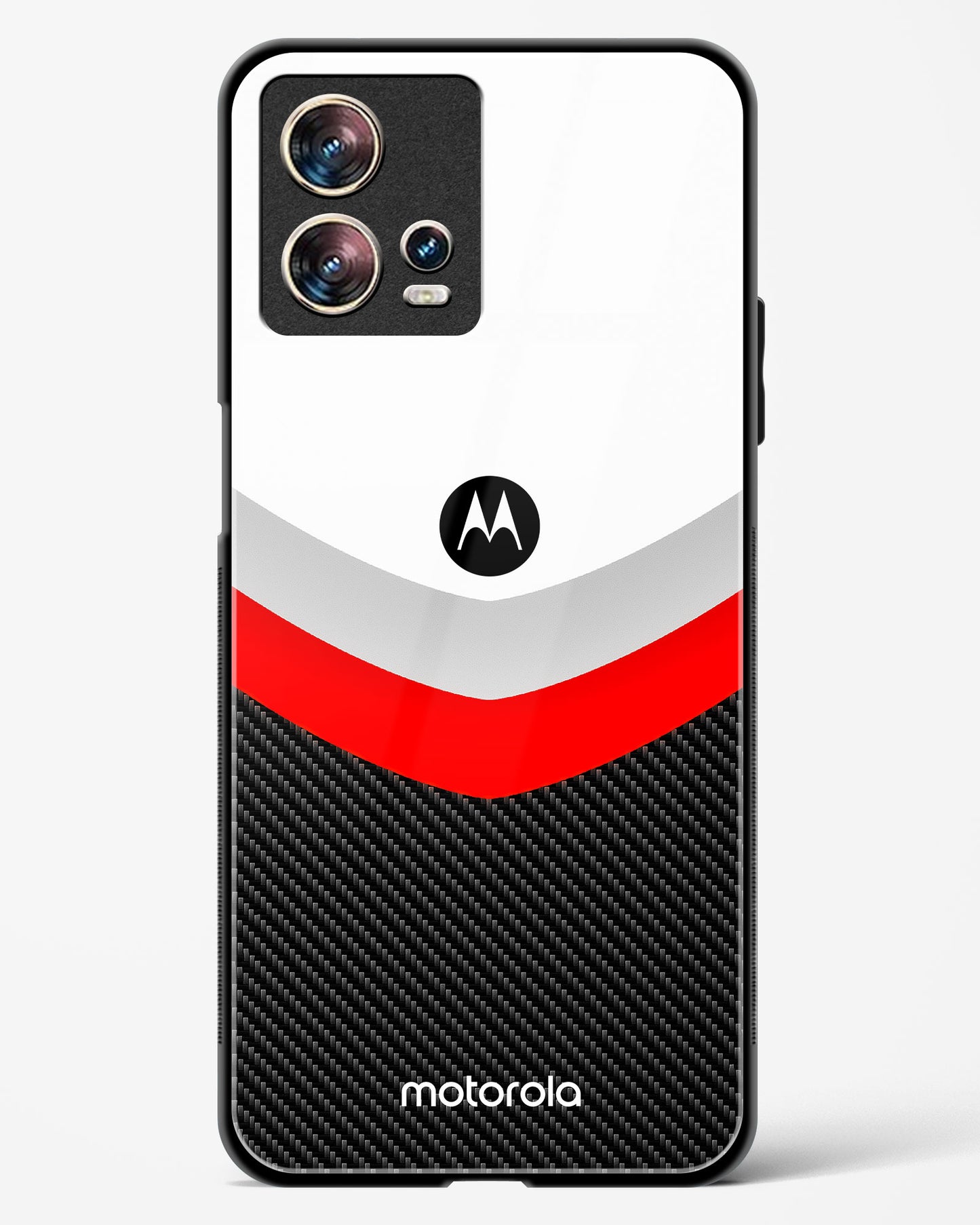 Abstract carbon Pattern Glass Phone Case-Motorola Edge 30 Fusion