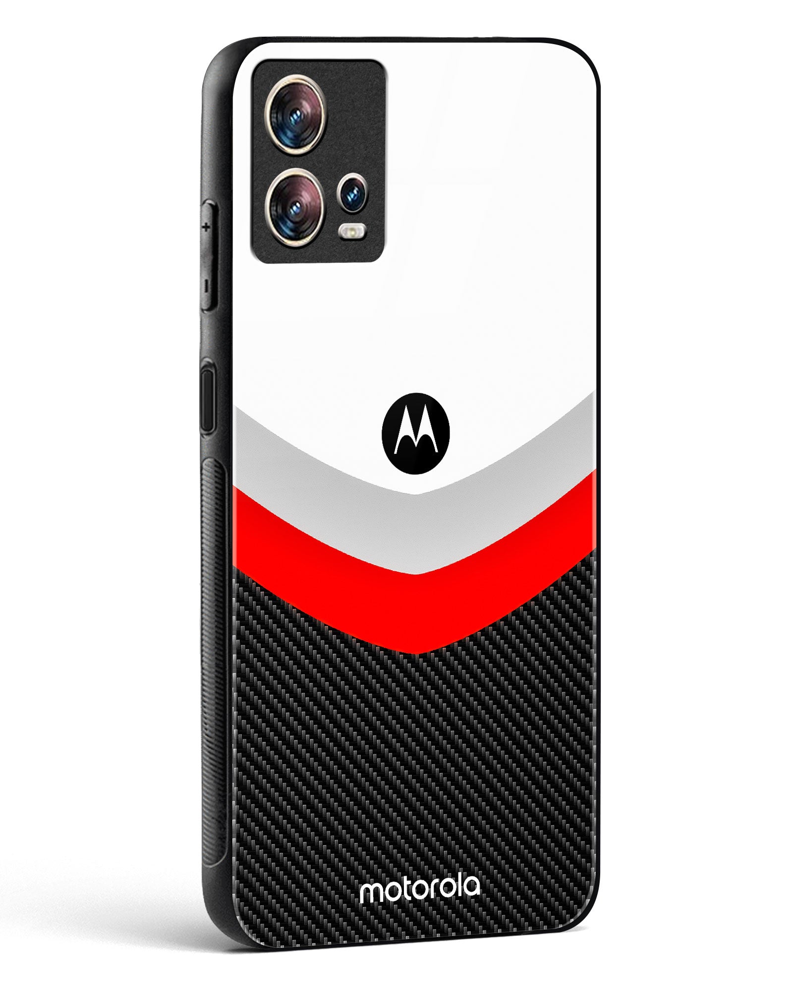 Abstract carbon Pattern Glass Phone Case-Motorola Edge 30 Fusion