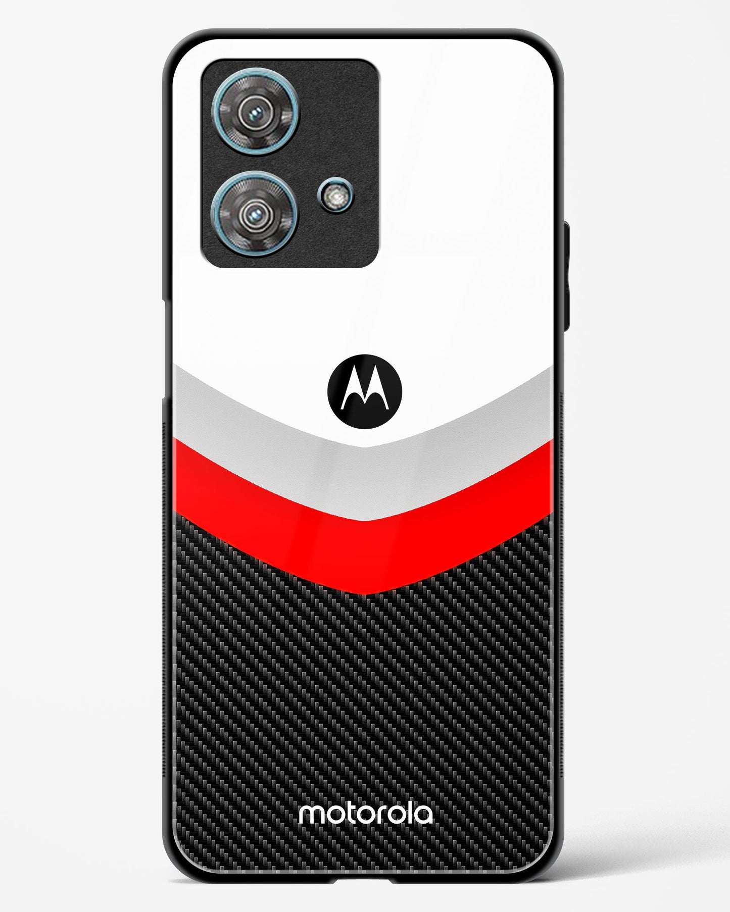 Abstract carbon Pattern Glass Phone Case-Motorola Edge 40 Neo