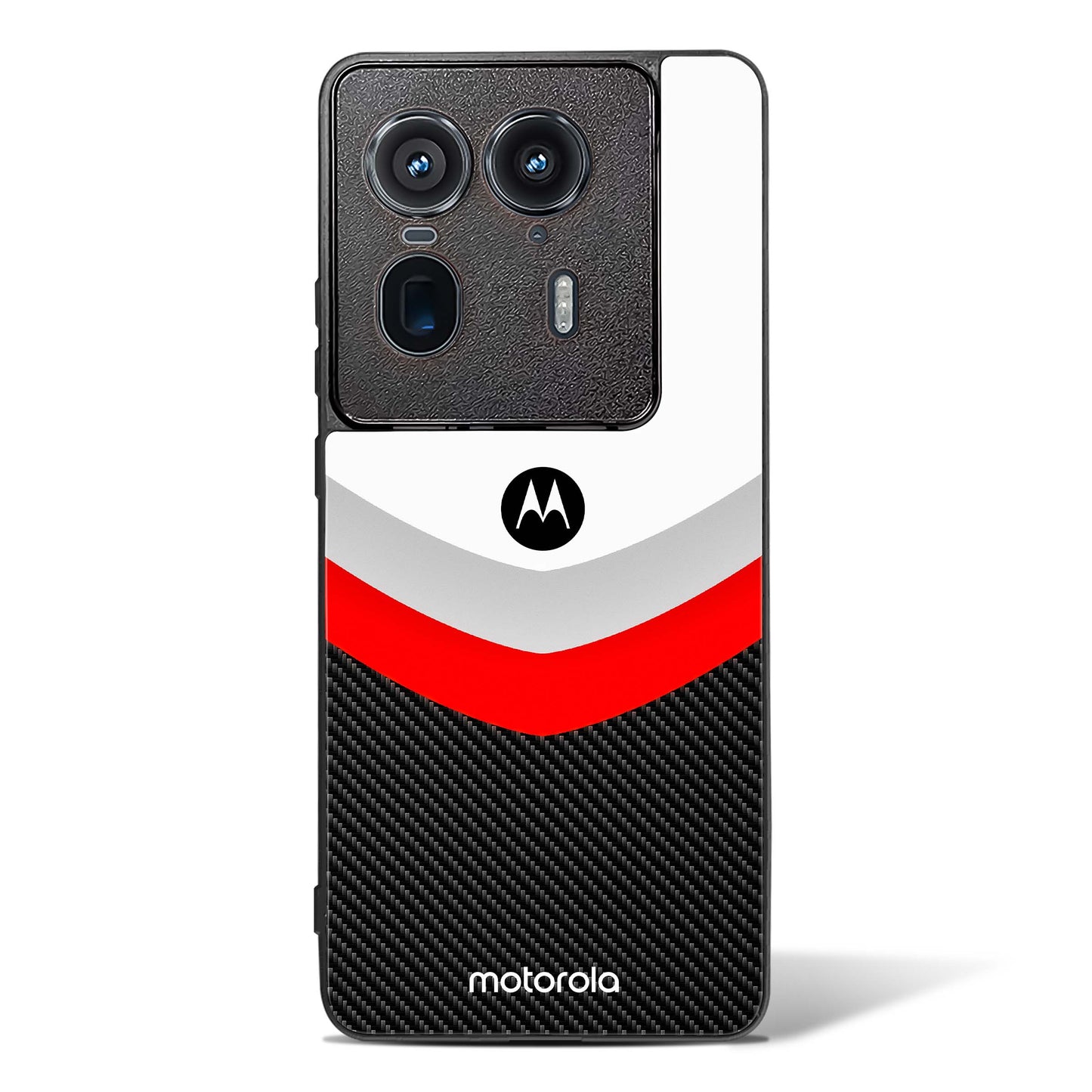 Abstract carbon Pattern Glass Phone Case-Motorola Edge 50 Ultra