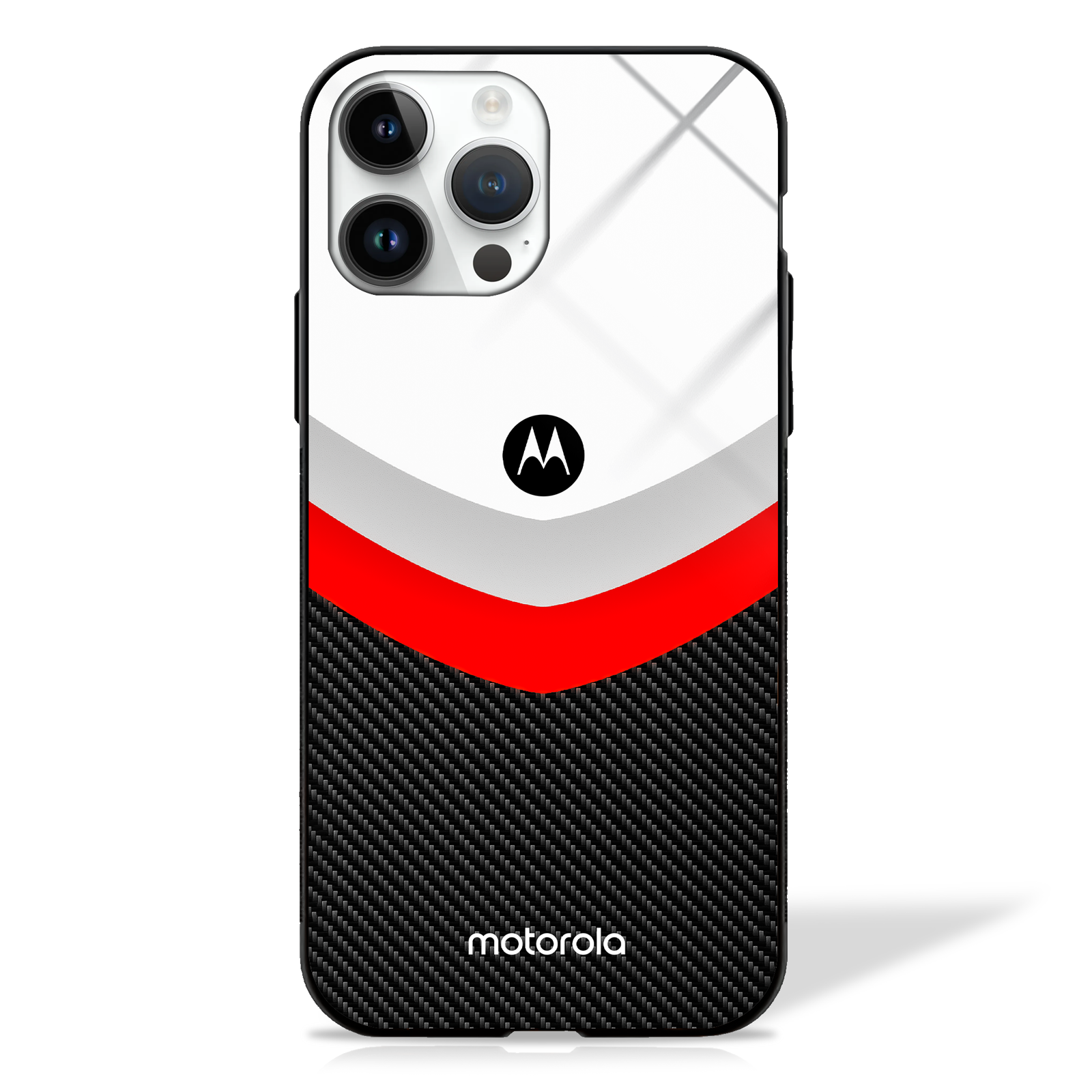 Abstract Carbon Fiber Pattern Glass Case (Customisable for all models) -  - MW Stuffs - 