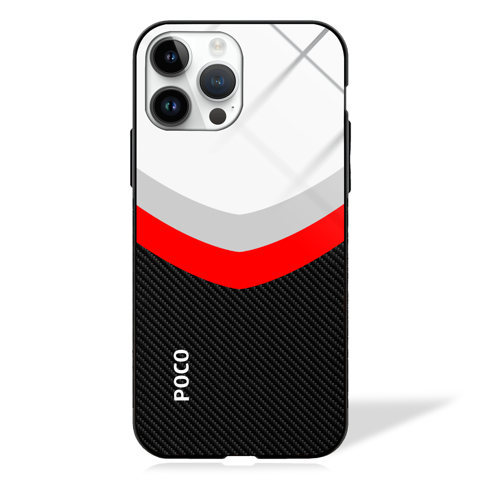 Abstract Carbon Fiber Pattern Glass Case (Customisable for all models) -  - MW Stuffs - 