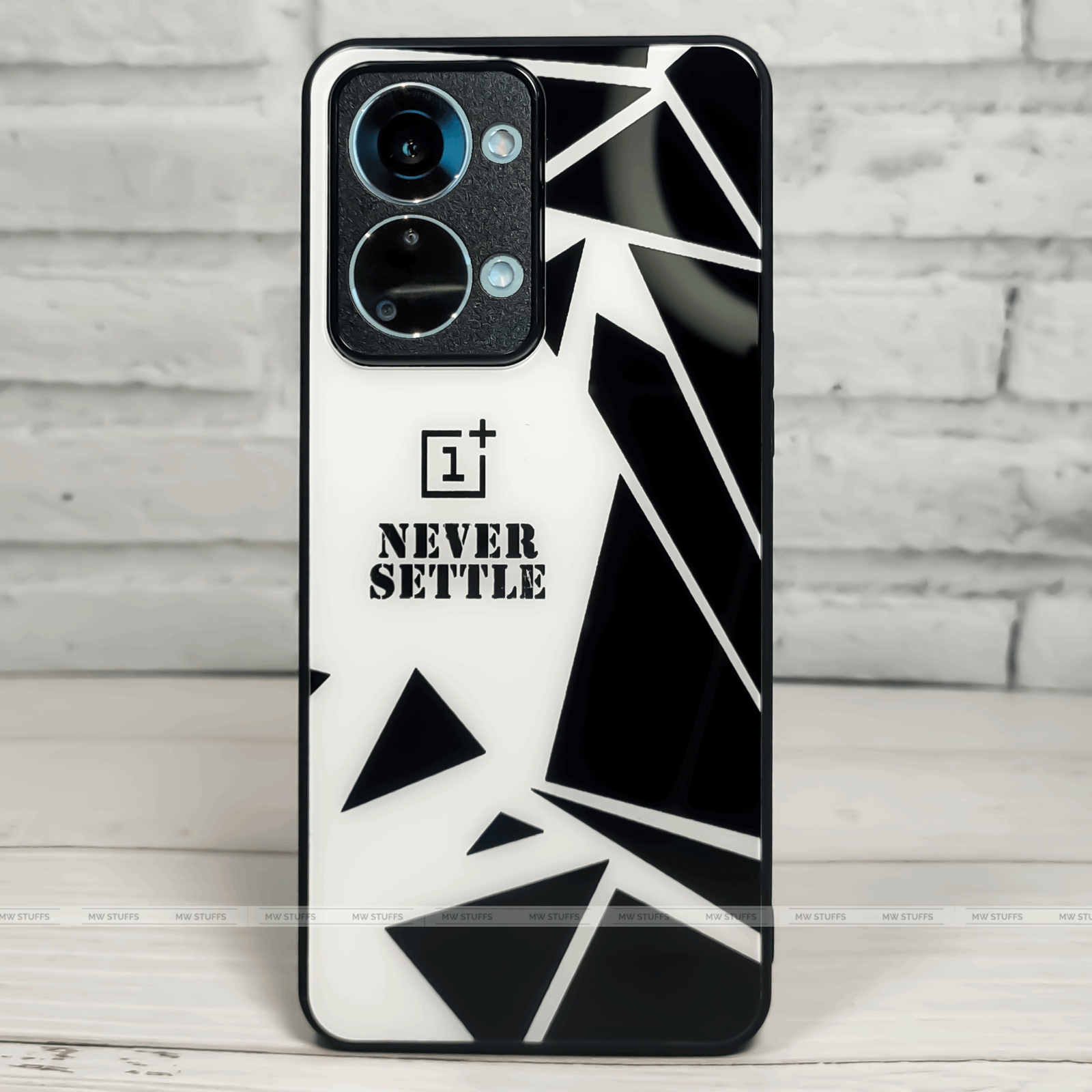 Abstract with Custom Logo GLASS CASE (Customizable for all models) -  - MW Stuffs - 