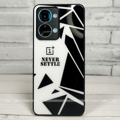 Abstract with Custom Logo GLASS CASE (Customizable for all models) -  - MW Stuffs - 
