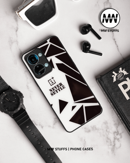 Abstract with Custom Logo GLASS CASE (Customizable for all models) -  - MW Stuffs - 