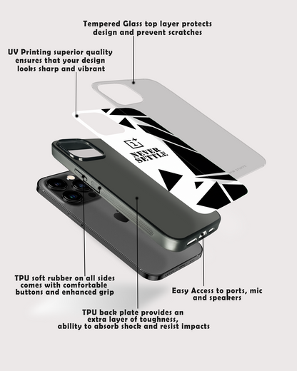 Abstract with Custom Logo GLASS CASE (Customizable for all models) -  - MW Stuffs - 