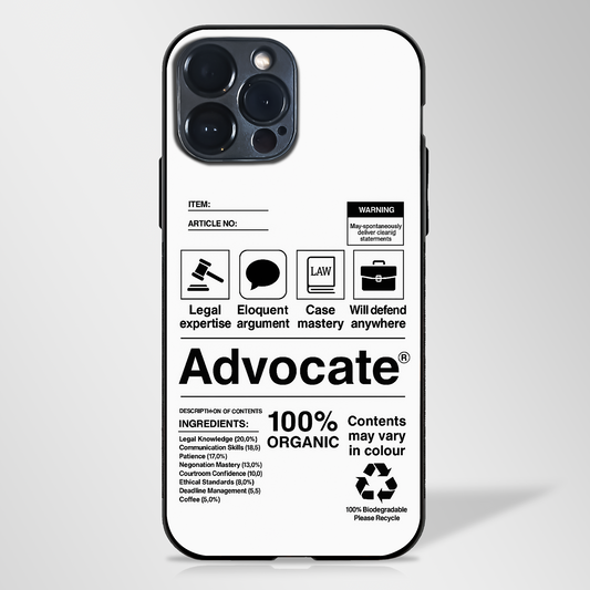 Advocate Essence Glass Case (Black & White)
