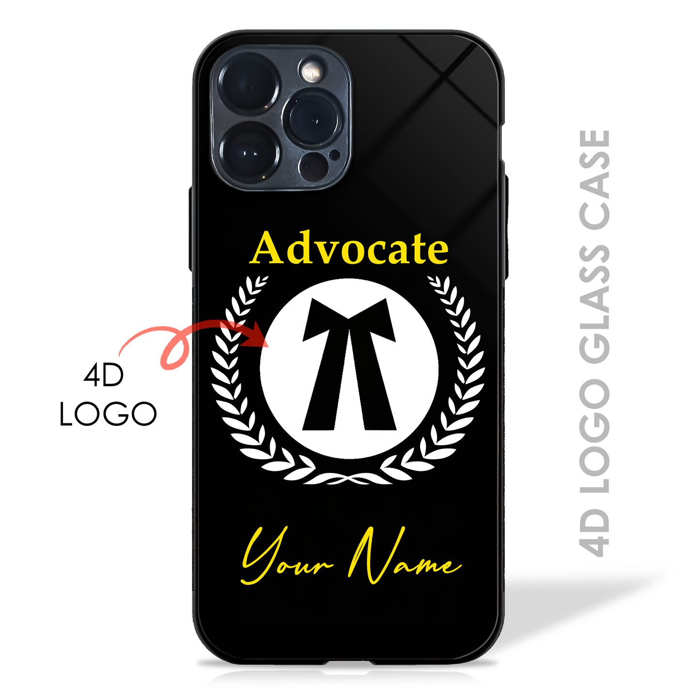 Your Name Dream Profession - 4D Logo Glass Case (20+ Professions)