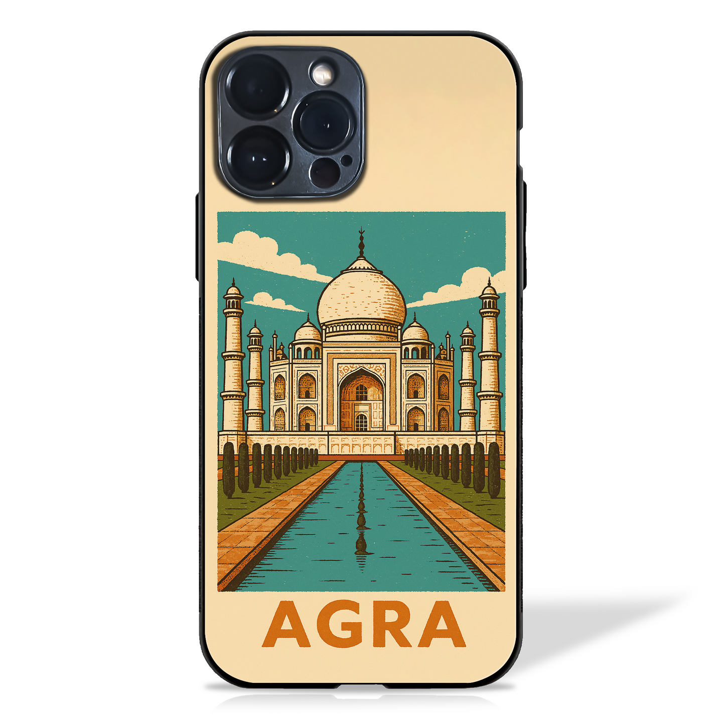 Iconic Cityscapes illustration Glass Case (18 cities)