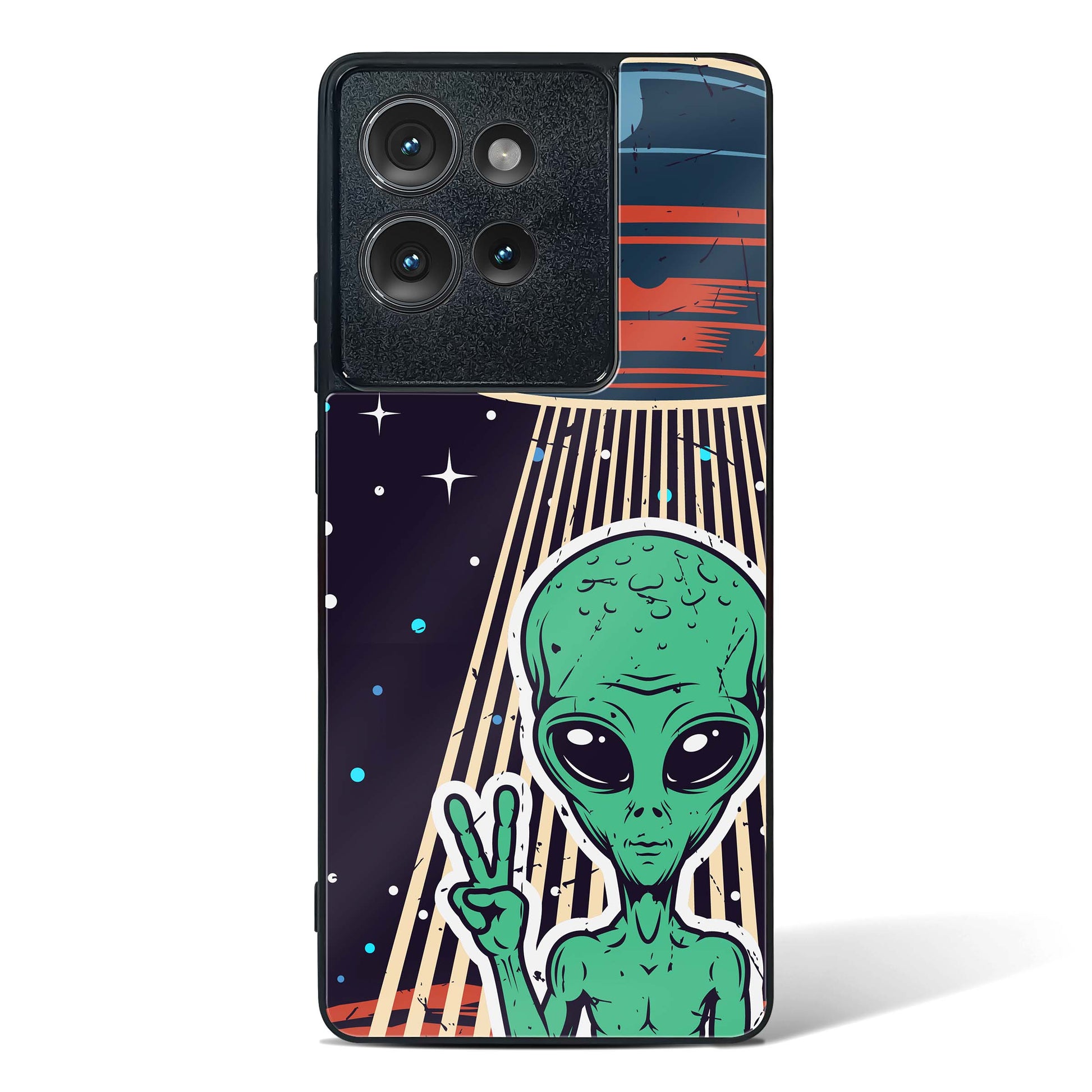 Alien Peace Glass Phone Case-Motorola Edge 50