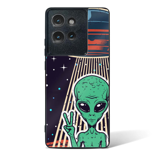 Alien Peace Glass Phone Case-Motorola Edge 50