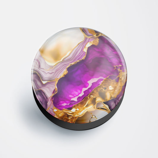 Amethyst Gold Marble  Gloss Pop Holder