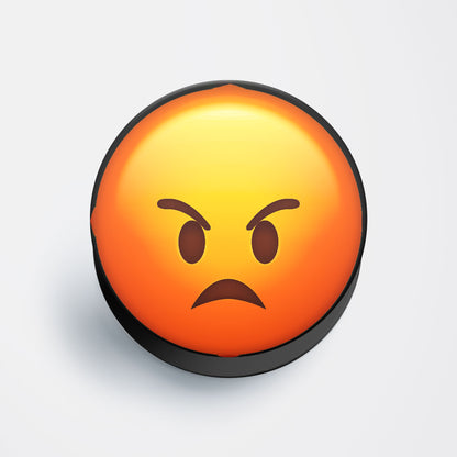 Angry Face Flat Pop Holder
