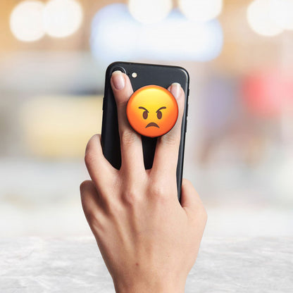 Angry Face Flat Pop Holder