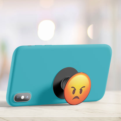Angry Face Flat Pop Holder