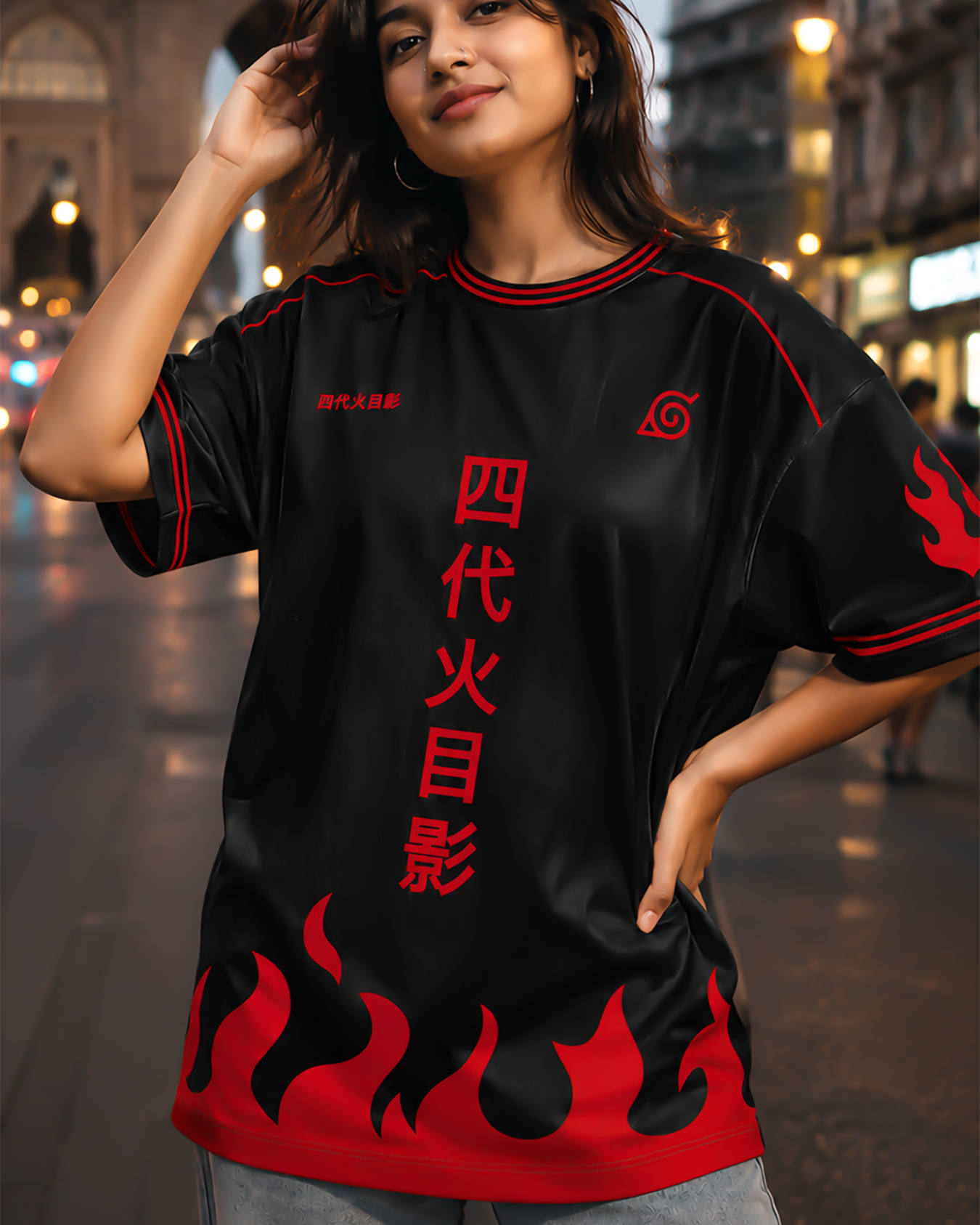 black-anime-jersey-female-model-showcasing-1