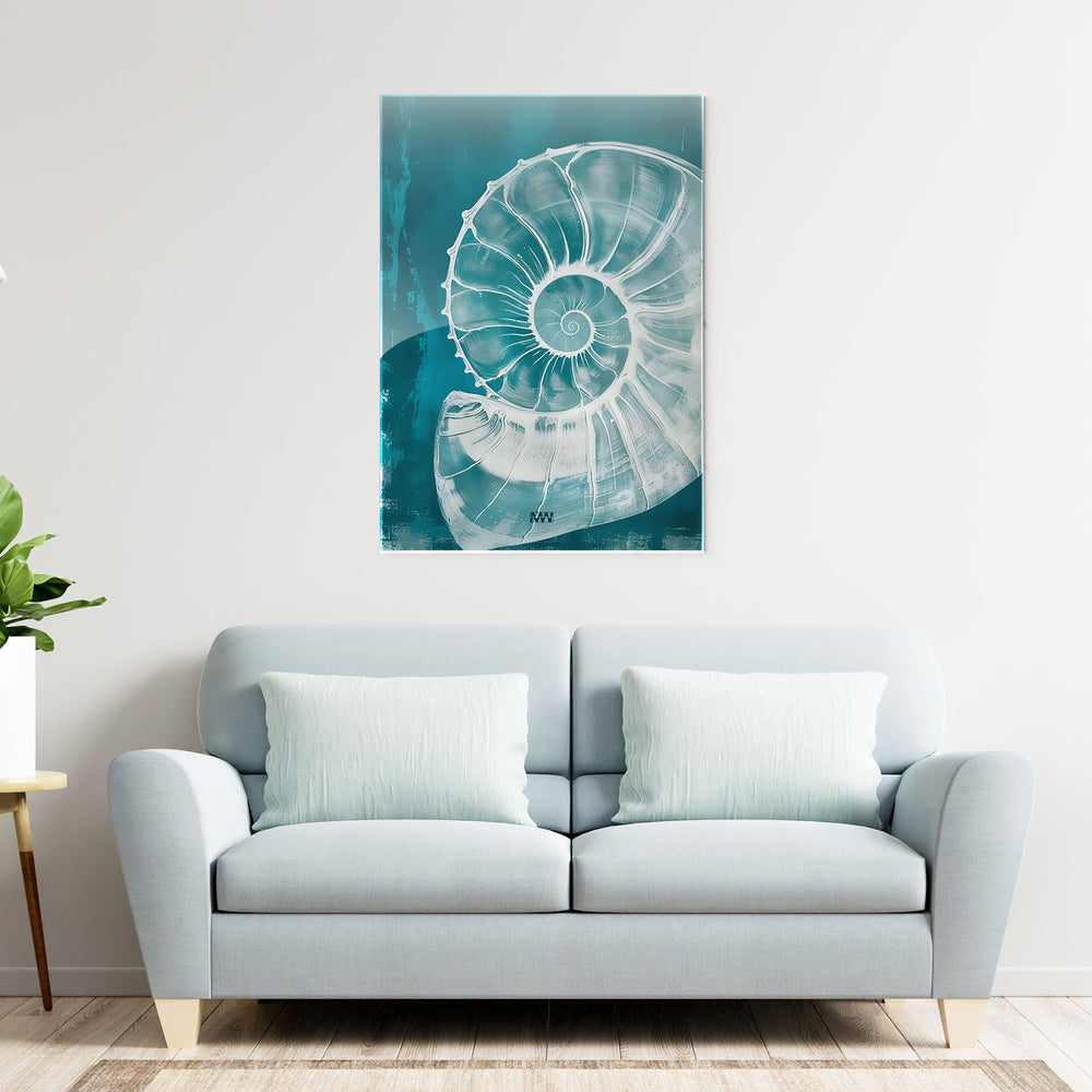 Aqua Nautilus Metal-Poster