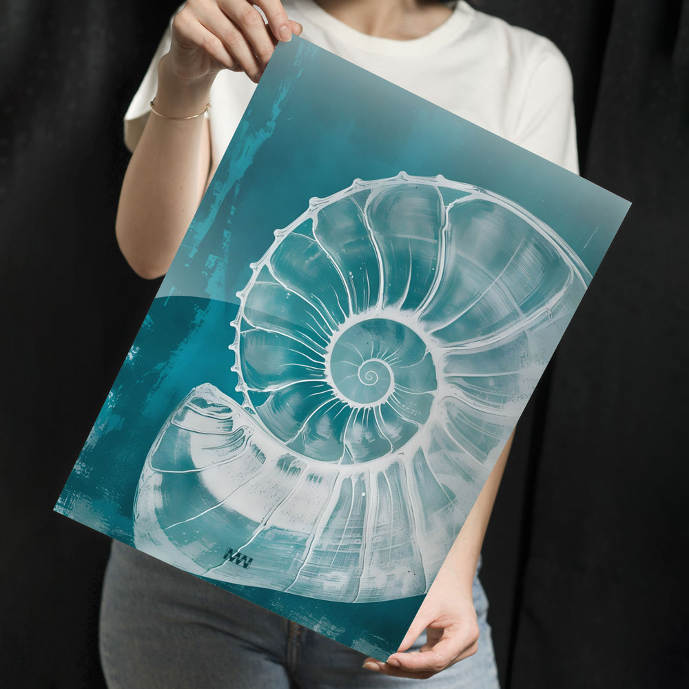 Aqua Nautilus Metal-Poster