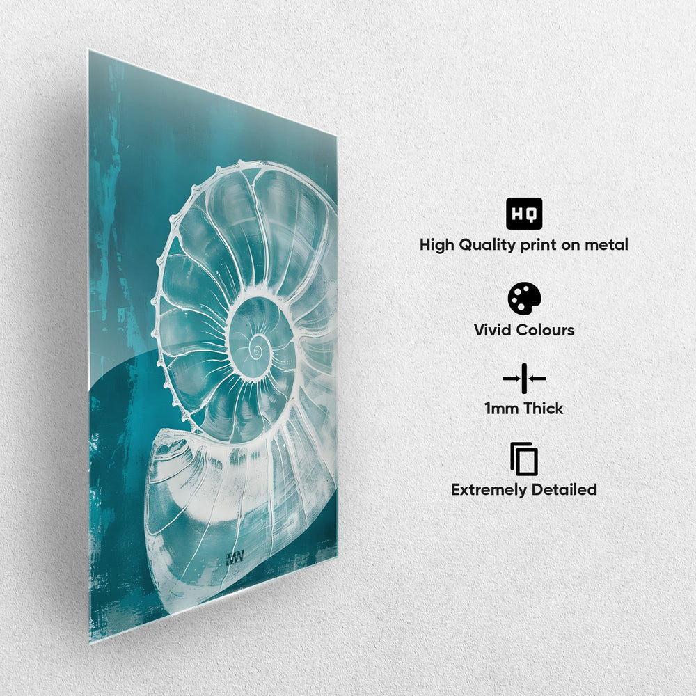 Aqua Nautilus Metal-Poster