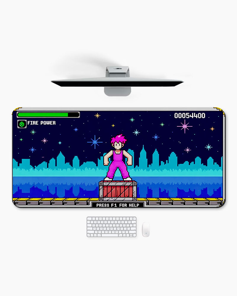 Arcade Nightscape Desk Mat