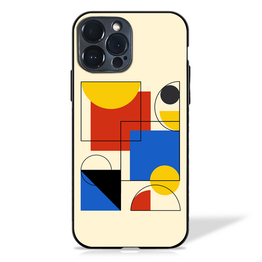 Bauhaus Blocks – Modern Art Geometry Glass Case