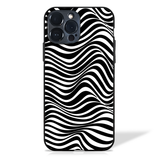 Optic Wave – Black & White Illusion Glass Case