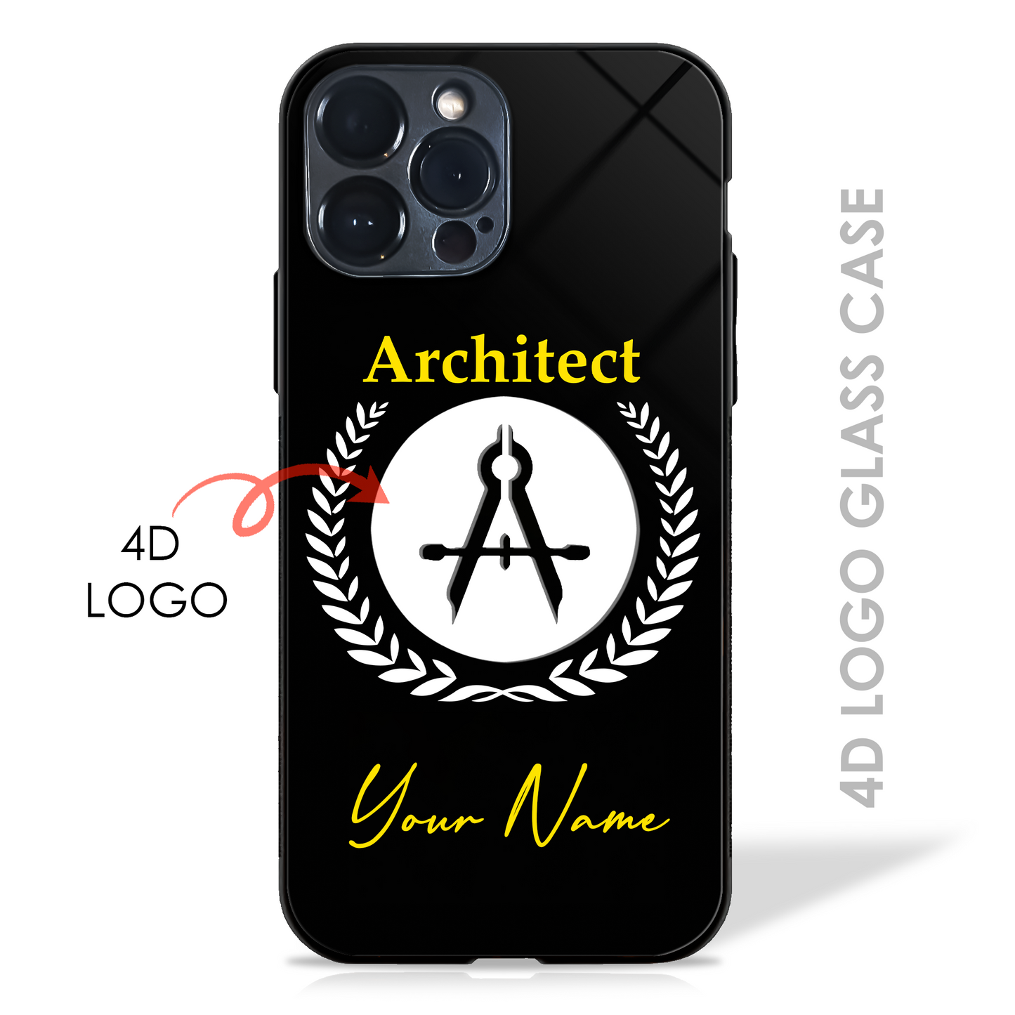 Your Name Dream Profession - 4D Logo Glass Case (20+ Professions)