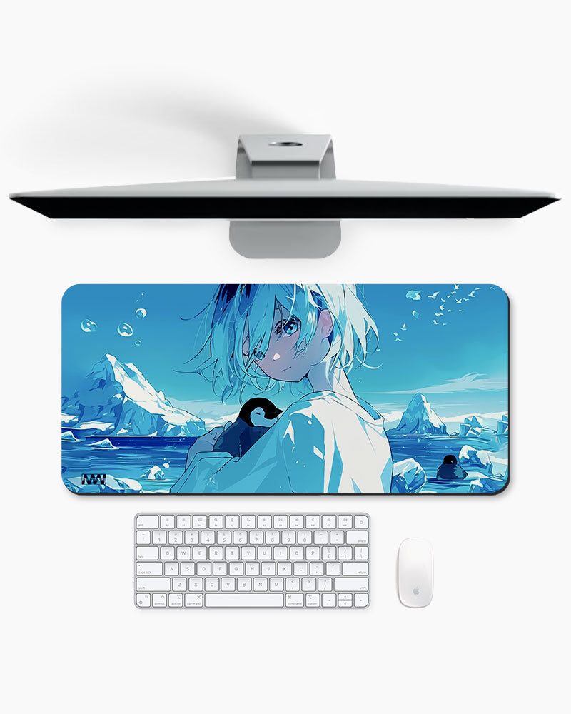 Arctic Serenity Anime & Penguin Deskmat